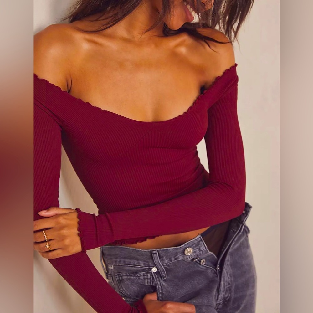 Free People Easy To Love Seamless Long-Sleeve